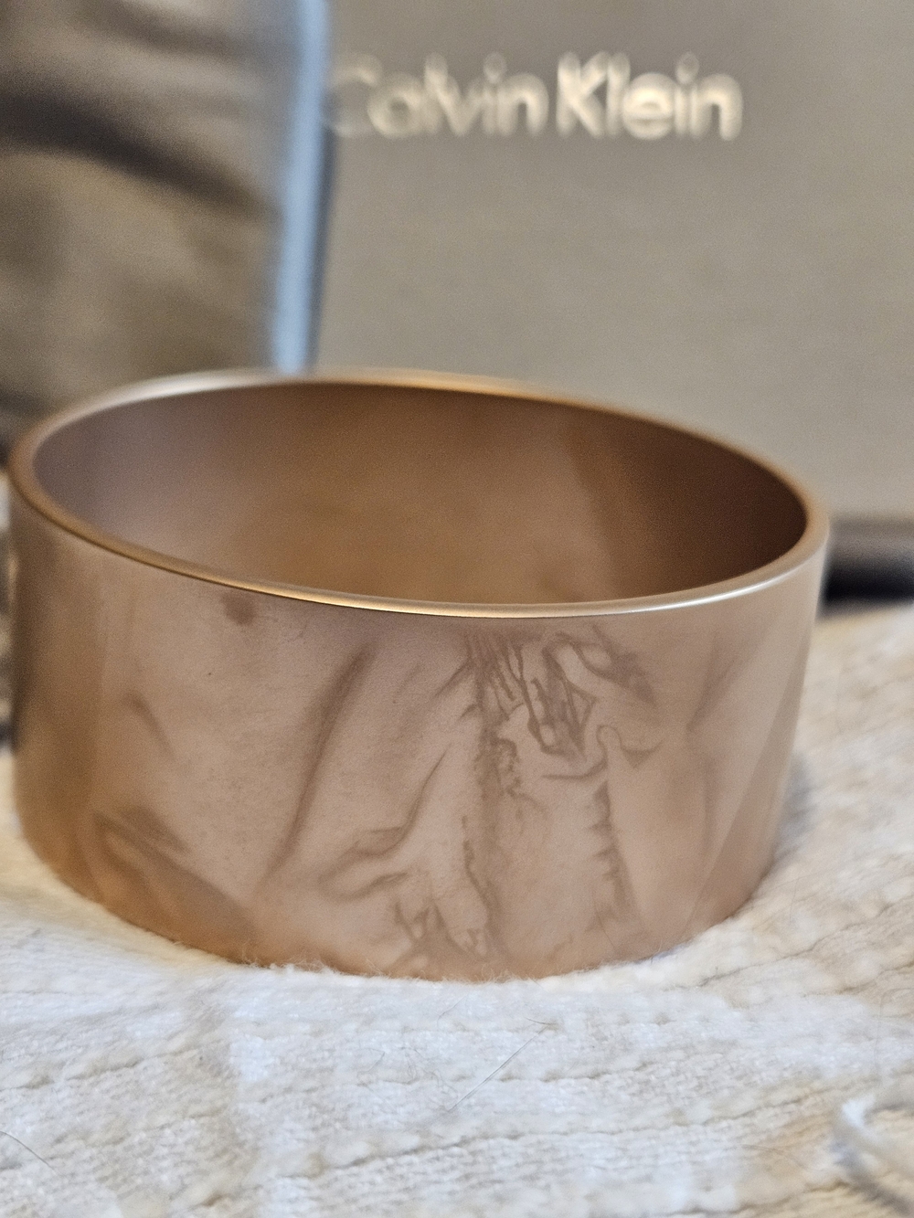 Calvin Klein Taupe Marble Look Decorative Bangle